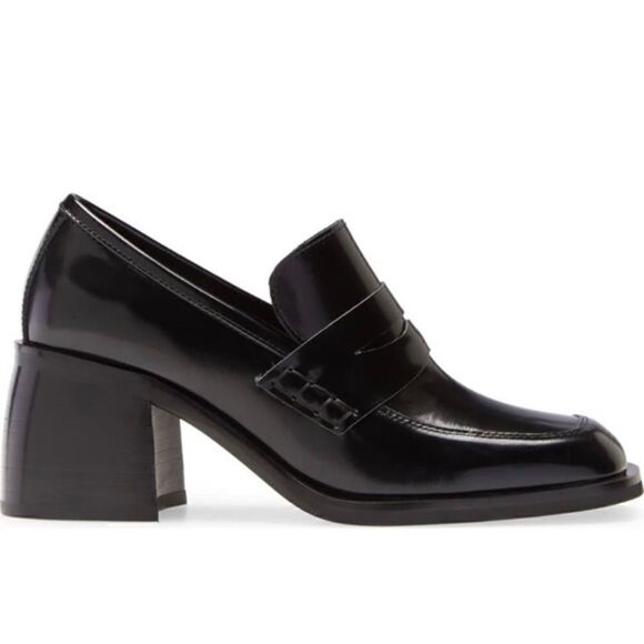 Jeffery Campbell stacked heel lifts a sophisticated loafer. - Picture 1 of 8